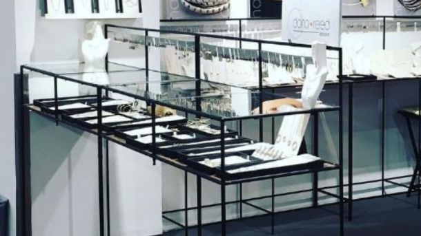 Abstracta Displays being used in a Jewelers showroom